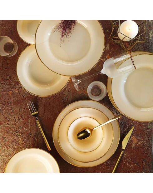 Service de table crème/or - 18 pièces