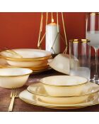 Service de table crème/or - 18 pièces