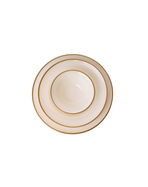 Service de table crème/or - 18 pièces