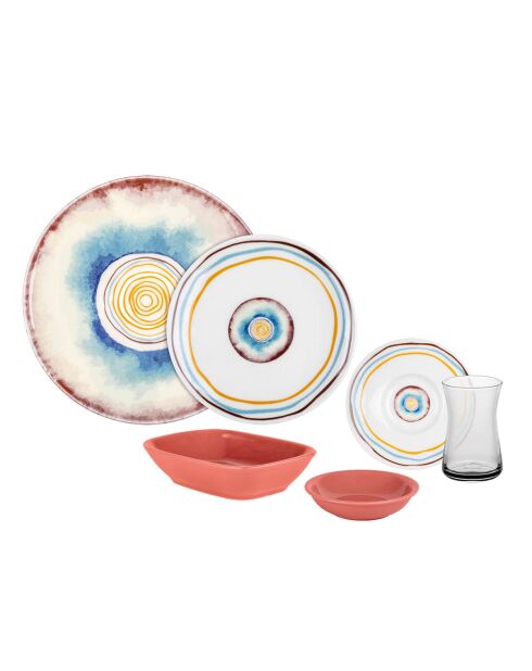 Set colazione multicolor - 25 pezzi