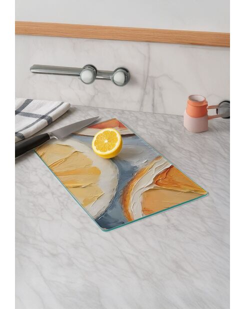 Tabla de cortar multicolor - 30x40 cm