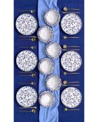 Service de table multicolore - 18 pièces