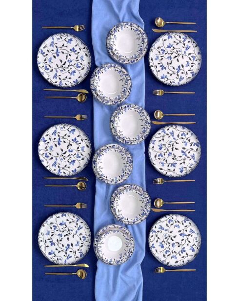 Service de table multicolore - 18 pièces