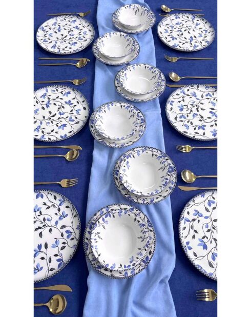 Service de table multicolore - 18 pièces