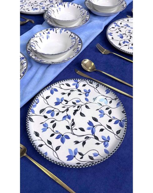 Service de table multicolore - 18 pièces