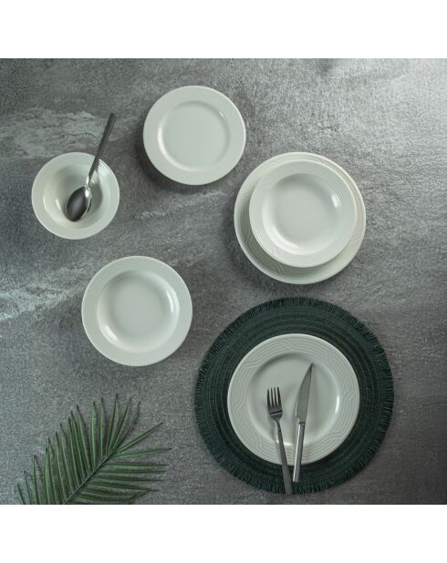 Servizio da tavola bianco - 24 pezzi