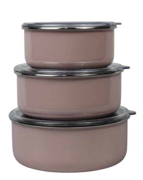 3 Boîtes de rangement beiges