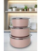 3 Boîtes de rangement beiges