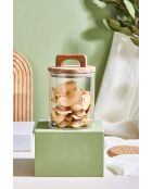 Bocal avec couvercle transparent - 12x10 cm