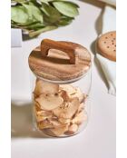 Bocal avec couvercle transparent - 12x10 cm