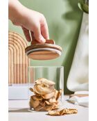 Bocal avec couvercle transparent - 12x10 cm