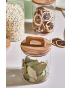 4 Bocaux avec couvercle transparents