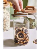 4 Bocaux avec couvercle transparents