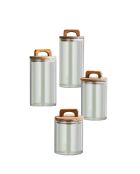 4 Bocaux avec couvercle transparents