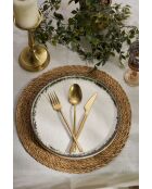 Servizio da tavola bianco/marrone - 24 pezzi