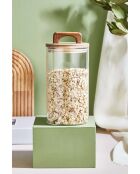 Bocal avec couvercle transparent - 18x10 cm