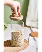 Bocal avec couvercle transparent - 18x10 cm