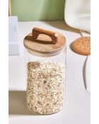 Bocal avec couvercle transparent - 18x10 cm