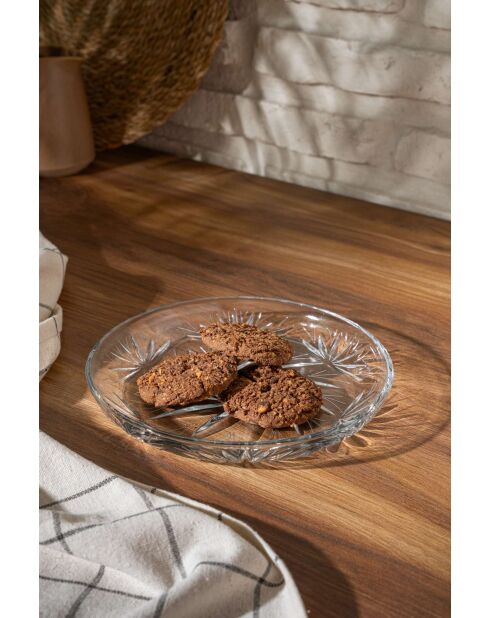 Plat à gâteau transparent - D.19 cm