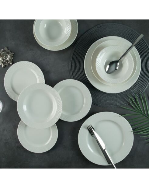 Servizio da tavola bianco - 24 pezzi