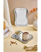 6 vassoi da portata in argento - 25x15 cm