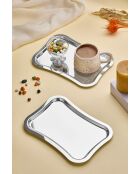 6 vassoi da portata in argento - 25x15 cm