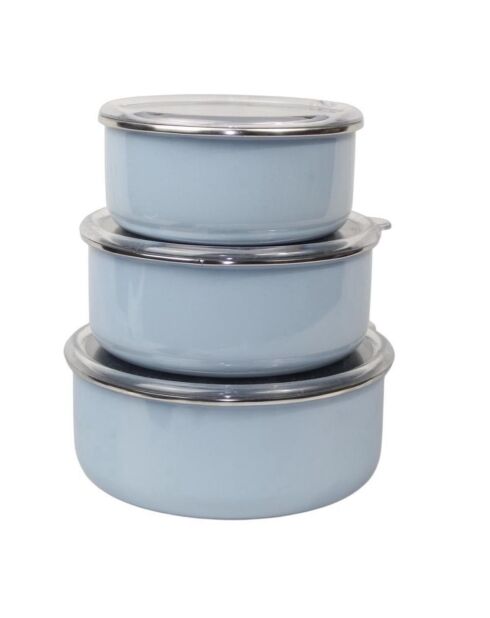 3 Boîtes de rangement bleues