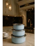 3 Boîtes de rangement bleues