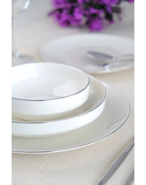 Service de table blanc - 24 pièces
