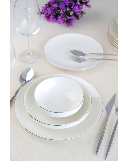 Service de table blanc - 24 pièces