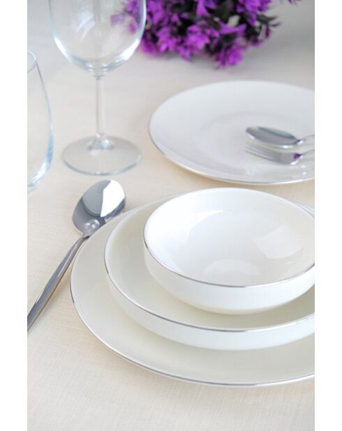 Service de table blanc - 24 pièces