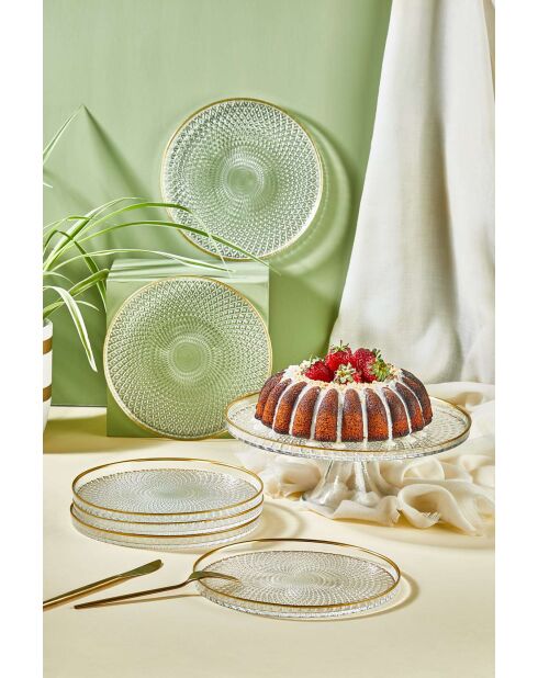 Set da dessert trasparente - 7 pezzi