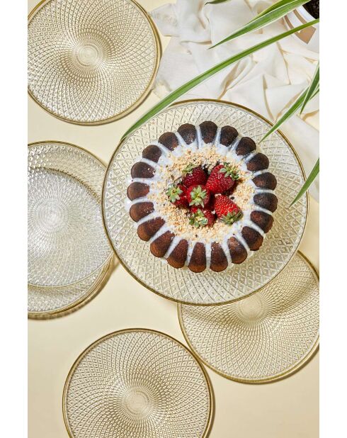 Set da dessert trasparente - 7 pezzi