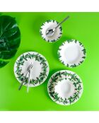 Servizio da tavola bianco/verde - 18 pezzi