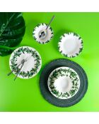 Servizio da tavola bianco/verde - 18 pezzi