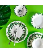 Servizio da tavola bianco/verde - 18 pezzi