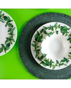 Servizio da tavola bianco/verde - 18 pezzi