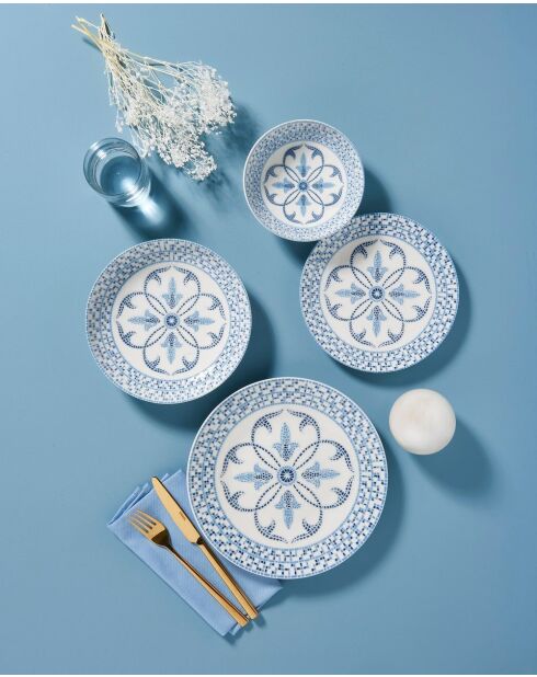 Mehrfarbiges Tafelservice - 24 Stück