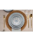 Mehrfarbiges Tafelservice - 24 Stück