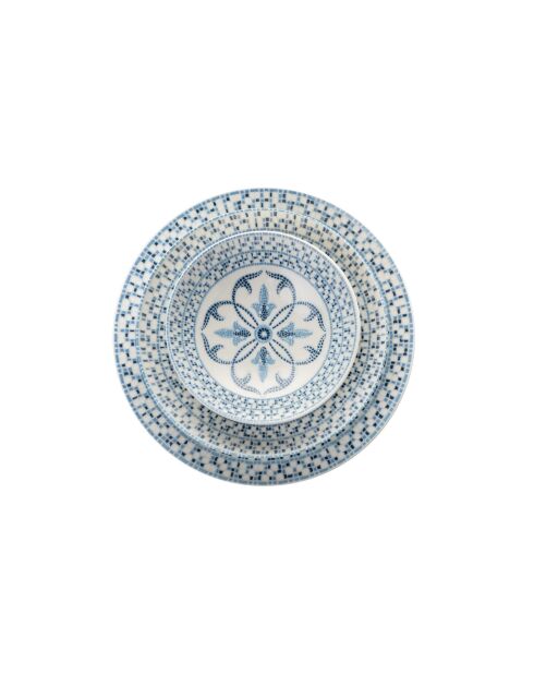 Mehrfarbiges Tafelservice - 24 Stück