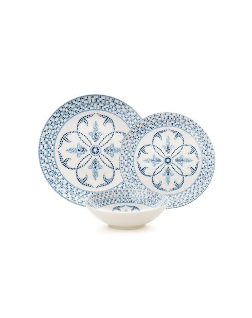 Mehrfarbiges Tafelservice - 24 Stück