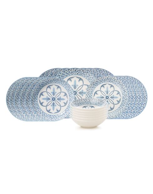 Mehrfarbiges Tafelservice - 24 Stück