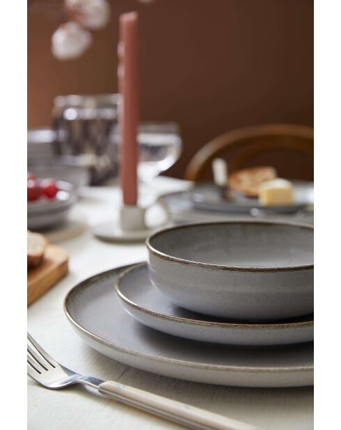 Servicio de mesa gris - 24 piezas