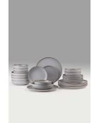 Servicio de mesa gris - 24 piezas