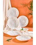 6 piatti da minestra bianchi - D.21 cm