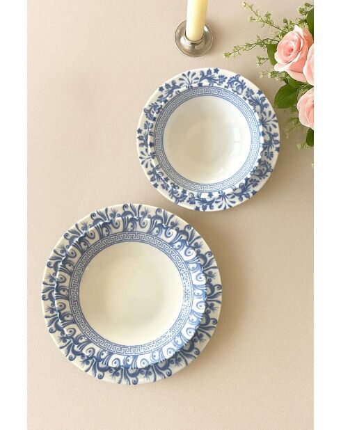 Service de table bleu//bleu foncé - 24 pièces