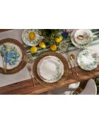 Servizio da tavola verde/giallo/marrone - 24 pezzi
