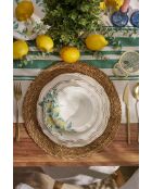 Servizio da tavola verde/giallo/marrone - 24 pezzi