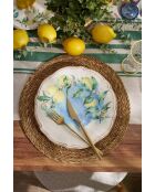 Servizio da tavola verde/giallo/marrone - 24 pezzi