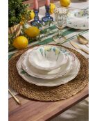 Servizio da tavola verde/giallo/marrone - 24 pezzi